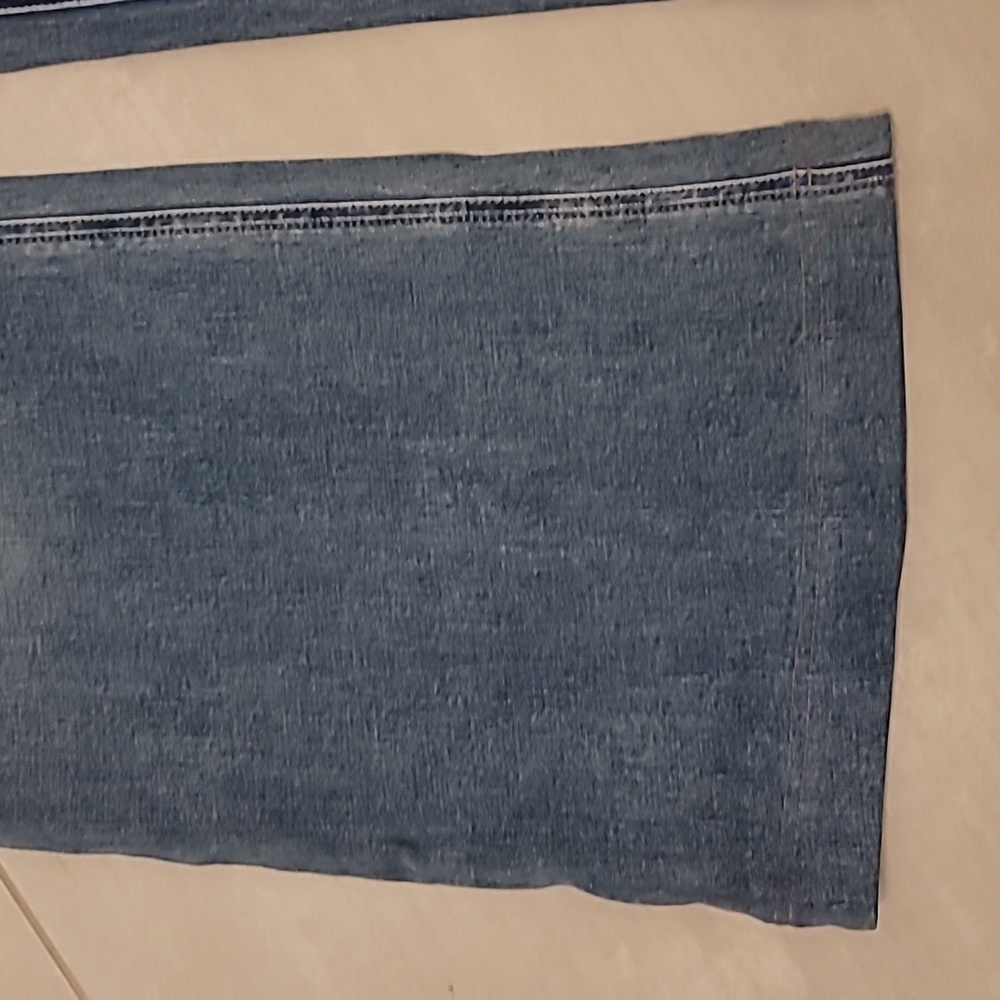 Alice + Olivia Medium Blue Denim Bustier Zip-Front Overalls - Picture 9 of 12